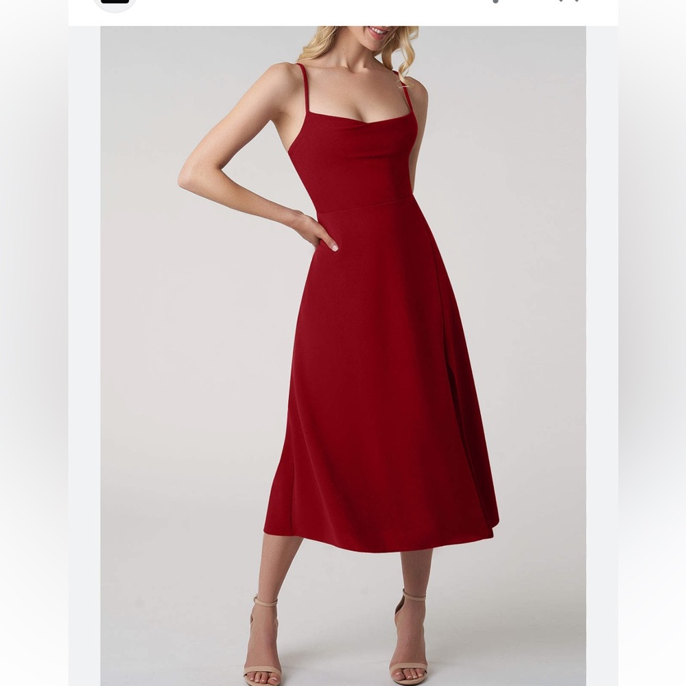 Fame and Partners Red Midi Dress